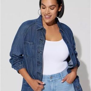 Torrid Tencel Chore Denim Jacket - Size 2 NWOT